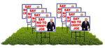 8 pack Signs SAY NO TO CREEPY JOE 8 PACK trump Yard Sign Road Sign with stands