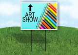 ART SHOW STRAIGHT ARROW Yard Sign with Stand LAWN SIGN