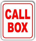 CALL BOX RED Metal Aluminum composite sign