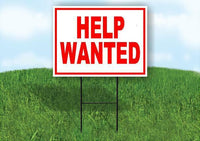 HELP WANTED RED BORDER Yard Sign Road with Stand LAWN SIGN