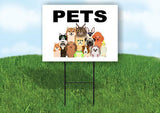 PETS WITH PICTURE Yard Sign with Stand LAWN SIGN