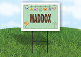 MADDOX WELCOME BABY GREEN  18 in x 24 in Yard Sign Road Sign with Stand