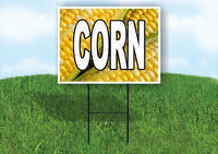 CORN WITH CORN BACKGROUND Plastic Yard Sign ROAD SIGN with Stand