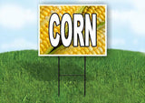 CORN WITH CORN BACKGROUND Plastic Yard Sign ROAD SIGN with Stand