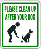 Please clean up after your dog metal outdoor sign SIGNAGE dog wast poo poop