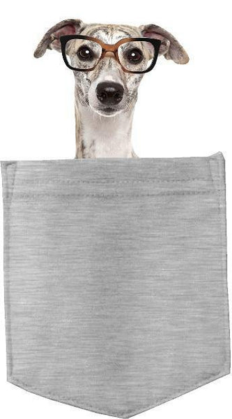 Greyhound with Glasses pocket Fridge Car Magnet Bumper Sticker App size 4"x7"