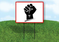 BLACK LIVES MATTER FIST Plastic Yard Sign ROAD SIGN with Stand