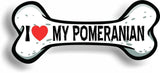 I Love My Pomeranian Car Magnet Bumper Sticker 3"x7"