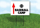Baseball Camp STRAIGHT arrow Yard Sign with Stand LAWN SIGN