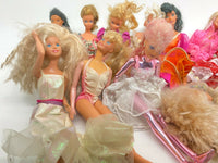 Vintage lot of 10 Mattel 70's-90's Barbie dolls W clothes & Accessaries