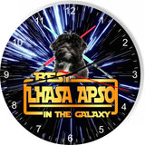 Best Lhasa Apso Dog Galaxy Wars Space Star Kitchen Livingroom Wall Clock