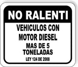 NO RALENTI BLACK Metal Aluminum composite sign