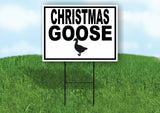 CHRISTMAS GOOSE BLACK BORDER Yard Sign Road with Stand LAWN SIGN