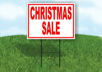 Christmas SALE RED Yard Sign Road with Stand LAWN SIGN