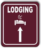 LODGING DIRECTIONAL ARROW TRAIL 8 Variations Metal Aluminum composite sign