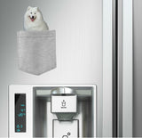 Samoyed Dog in pocket Fridge Car Magnet Bumper Sticker App size 4"x7"