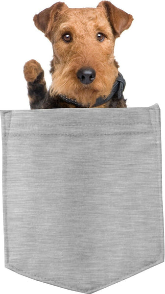 Airedale Terrier Dog in pocket Fridge Car Magnet Bumper Sticker App size 4"x7"