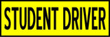 SET 3 Student Driver  Car MAGNET Magnetic Bumper Sticker  bright safety yellow