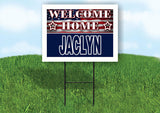 JACLYN WELCOME HOME FLAG 18 in x 24 in Yard Sign Road Sign with Stand