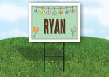 RYAN WELCOME BABY GREEN  18 in x 24 in Yard Sign Road Sign with Stand