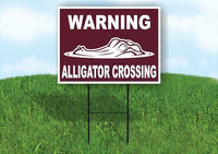 WARNING ALLIGATOR CROSSING TRAIL Yard Sign Road with Stand LAWN SIGN