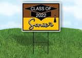 CLASS 2022 SENIOR BROWN GOLD Yard Sign with Stand LAWN SIGN