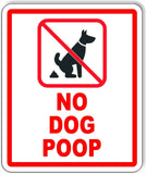 NO DOGS POOP outdoor sign SIGNAGE DOG WAST CLEAN UP