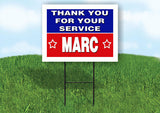 MARC THANK YOU SERVICE 18 in x 24 in Yard Sign Road Sign with Stand