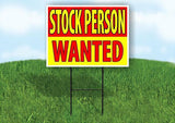 STOCK PERSON RED AND YELLOW Yard Sign Road with Stand LAWN SIGN