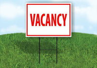VACANCY RED Yard Sign Road with Stand LAWN SIGN