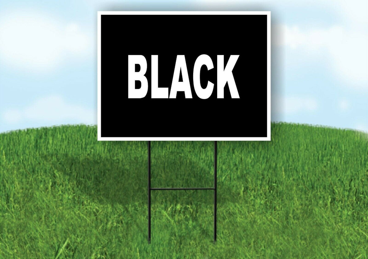 WORD BLACK SIGN Yard Sign with Stand LAWN SIGN – Work House signs