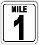 Mile 1 Distance Marker Running Race 5k Marathon Metal Aluminum Composite Sign
