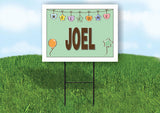 JOEL WELCOME BABY GREEN  18 in x 24 in Yard Sign Road Sign with Stand
