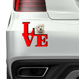 Maltese Love Park Dog Fridge Refrigerator Car Magnet