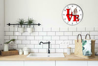 English Setter  Cute Puppy Dog kitchen living room Wall Clock