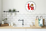 I Love Spaghetti Love Park Funny Kitchen Living room Wall Clock