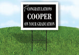 COOPER CONGRATULATIONS GRADUATION 18 in x 24 in Yard Sign Road Sign with Stand