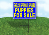English Springer Spaniel PUPPIES FOR SALE Yard Sign Road with Stand LAWN SIGN