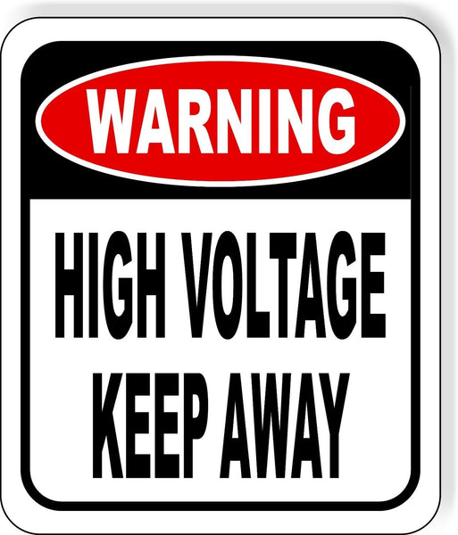 WARNING High Voltage Keep Away METAL Aluminum Composite Sign