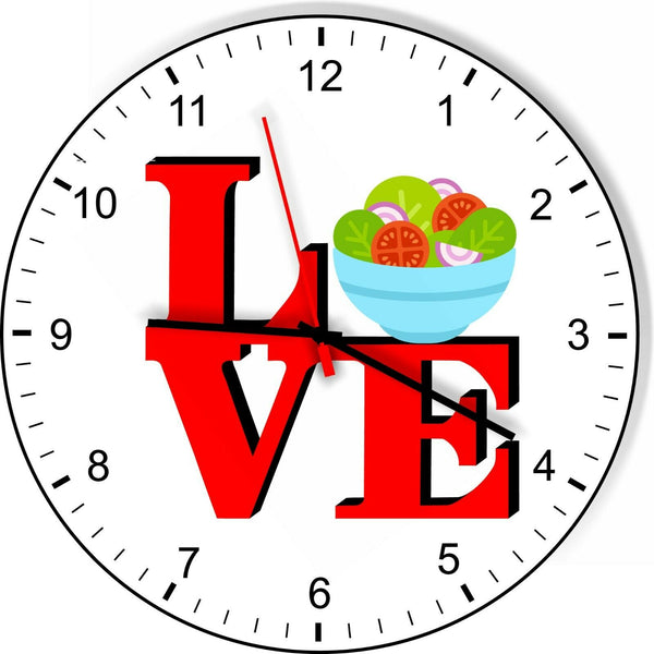 I Love Salmon Love Park Funny Kitchen Living room Wall Clock