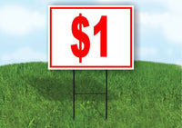 1 DOLLAR SALE Yard Sign Road with Stand LAWN SIGN