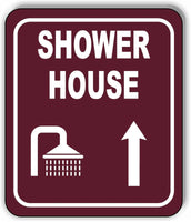 SHOWER HOUSE DIRECTIONAL ARROW TRAIL 8 Variations Metal Aluminum composite sign