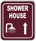 SHOWER HOUSE DIRECTIONAL ARROW TRAIL 8 Variations Metal Aluminum composite sign