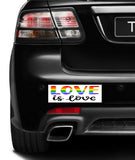Set of 4 magnetic bumper stickers magnets GAY PRIDE LGBT LOVE WINS