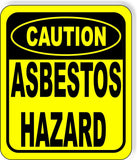 CAUTION Asbestos Hazard Metal Aluminum Composite OSHA Safety Sign