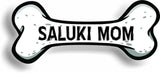 Dog Mom Saluki Bone Car Magnet Bumper Sticker 3"x7"
