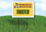 KINGSTON PRESCHOOL GRADUATE 18 in x 24 in Yard Sign Road Sign with Stand