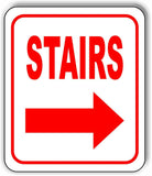 STAIRS RIGHT ARROW Aluminum Composite Sign