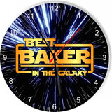 Best Baker in the Star Galaxy Wars Space Kitchen Living room Wall Clock