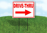 DRIVE THRU FOR SALE RIGHT Yard Sign Road with Stand LAWN SIGN Single sided